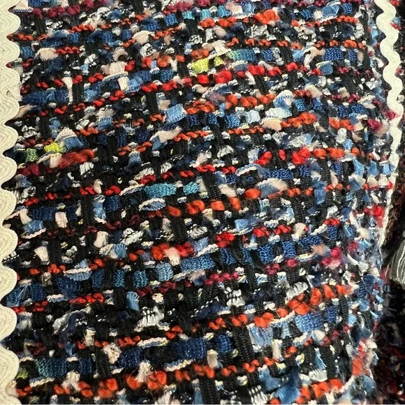 Zara Woman Tweed Blazer Jacket Small Multicolor Parisian Chic Tassel Fringe Pom - Picture 5 of 15